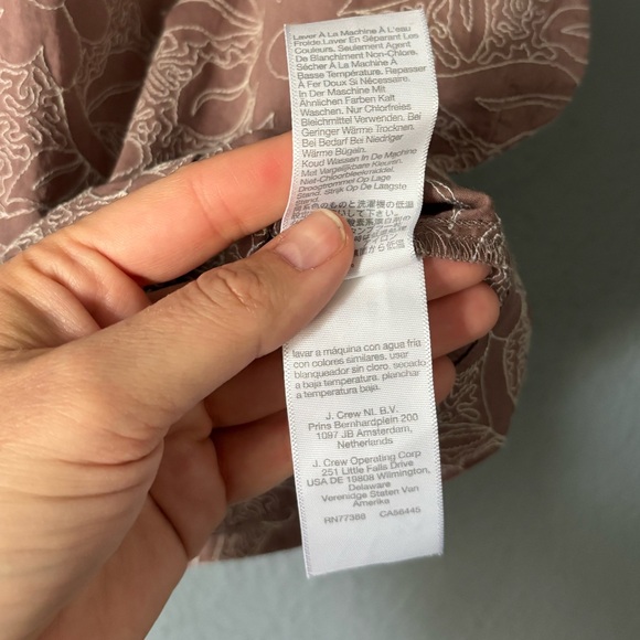 Madewell Embroidered Cropped Button Front Blouse Brown Floral Size L - Picture 7 of 11